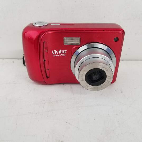 UNTESTED Vivitar ViviCam T324N 12.1 MP Compact Digital Camera Red image number 1