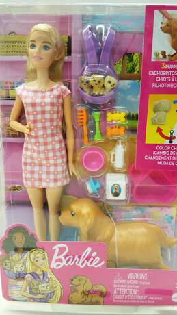 Barbie Doll Newborn Pups Playset with Dog 3 Puppies and Accessories NRFP alternative image