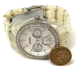 Designer Fossil Stella ES-2790 White Dial Chronograph Analog Wristwatch alternative image