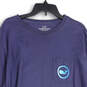 Mens Blue Long Sleeve Crew Neck Pullover T-Shirt Size X-Large image number 3