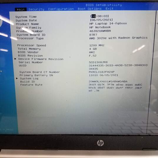 HP 14in Laptop AMD 302e CPU 4GB RAM & SSD image number 9