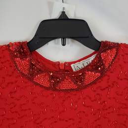 AJ Bart Women's Red Sequin Mini Dress SZ 4 NWT alternative image