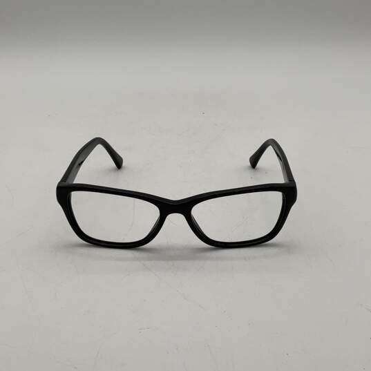 Womens HC6068 Black Full Rim Frame Rectangle Eyeglasses With Case image number 3