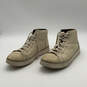 Mens Beige Round Toe Lace-Up Mid Top Classic Sneaker Shoes Size 11.5 image number 2