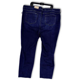 NWT Womens Blue Denim Medium Wash Distressed Skinny Leg Jeans Size 26W alternative image