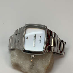 Designer Nixon Silver-Tone Stainless Steel Square Dial Analog Wristwatch