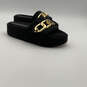 Womens Neoprene Black Chain Open Toe Slip-On Slide Sandal Size 8.5 image number 4