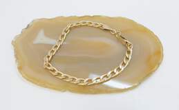 10K Gold Oval Curb Chain Bracelet 6.1g alternative image