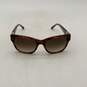 Ed Hardy Womens Brown Tortoise Rhinestone Wayfarer Sunglasses With Case image number 1