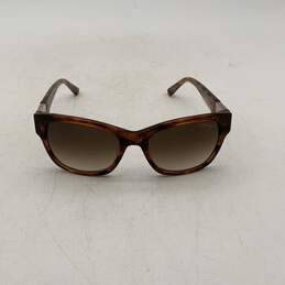 Ed Hardy Womens Brown Tortoise Rhinestone Wayfarer Sunglasses With Case