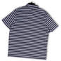 NWT Mens Blue Striped Short Sleeve Spread Collar Polo Shirt Size X-Large image number 2