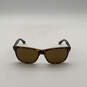 Womens RB4181 Brown Polarized Lens Full Rim Square Sunglasses w/ Case image number 3