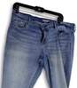 Womens Blue Denim Light Wash Pockets Stretch Skinny Leg Jeans Size 34/30 image number 3