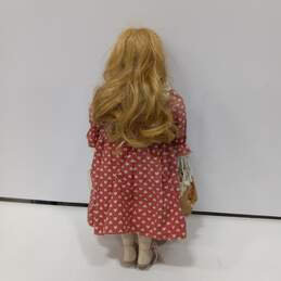 Christie Blonde Porcelain Doll w/ Red Dress alternative image