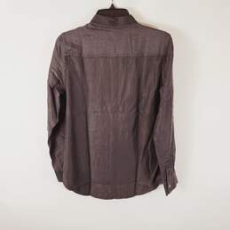 Foxcroft NYC Women Gray Button Up Blouse 6 NWT alternative image