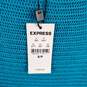 Express Women Turquoise Knitted Poncho Top S NWT image number 5