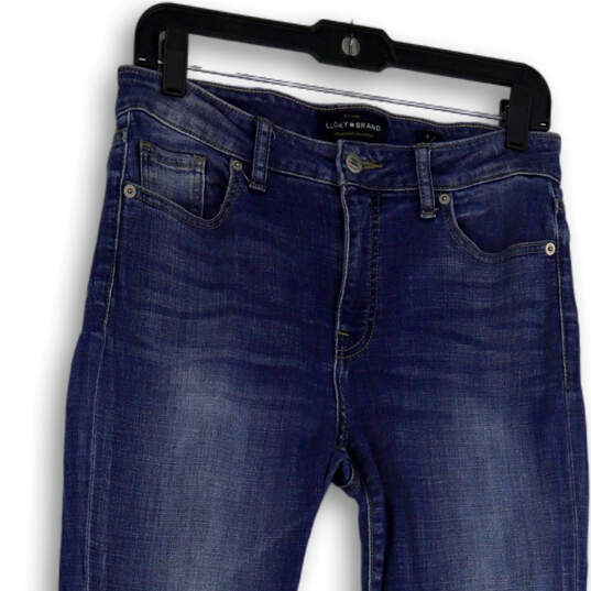 Womens Blue Medium Wash Stretch Pockets Denim Skinny Leg Jeans Size 6/28 image number 3