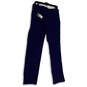 NWT Mens Blue Flat Front Slash Pockets Straight Leg Chino Pants Size 32x34 image number 2
