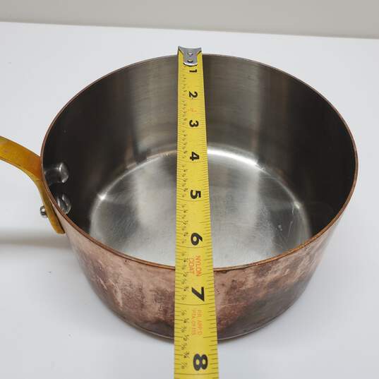 Queen Anne THRIFTWAY Copper Sauce Pan With Brass Handle image number 4