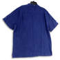 NWT Mens Blue Collared Short Sleeve Pockets Button-Up Shirt Size XL image number 3