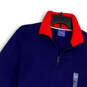 NWT Mens Blue Long Sleeve Pockets 1/4 Zip Knitted Pullover Sweater Size S image number 4