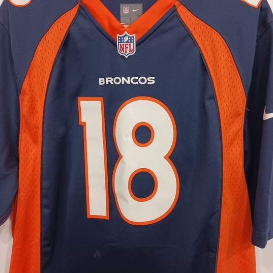 Nike Denver Broncos On-Field Blue Peyton Manning Jersey Size L image number 7