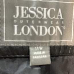 Jessica London Women's Black Leather Jacket Size 14W alternative image
