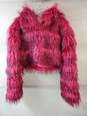 Azalea Wang Akira Pink Gracelle Faux Fur Cropped Jacket Size S image number 1