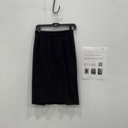 Diane Von Furstenberg Womens Black Straight & Pencil Skirt Size 2 W/COA