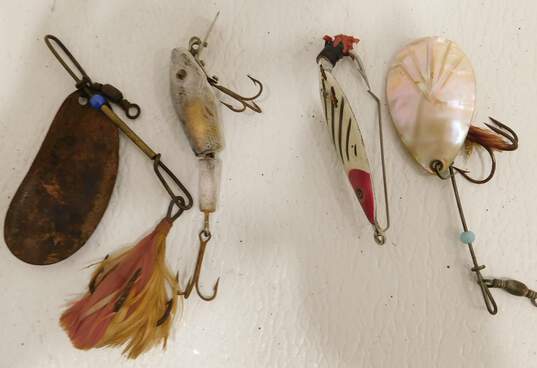 Lot Of Vintage Fishing Spinners and Lures W/ Reel