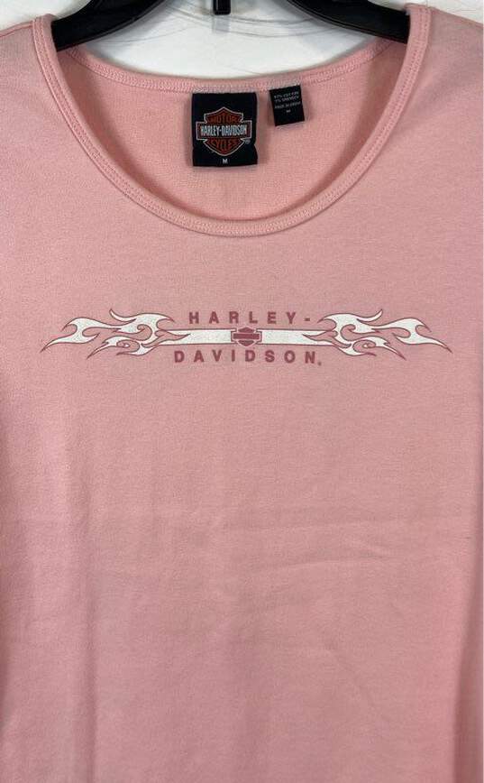 Harley-Davidson Pink Graphic T-shirt - Size Medium image number 9