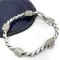 Designer Brighton Silver-Tone Clear Crystal Chain Bracelet With Dust Bag image number 3