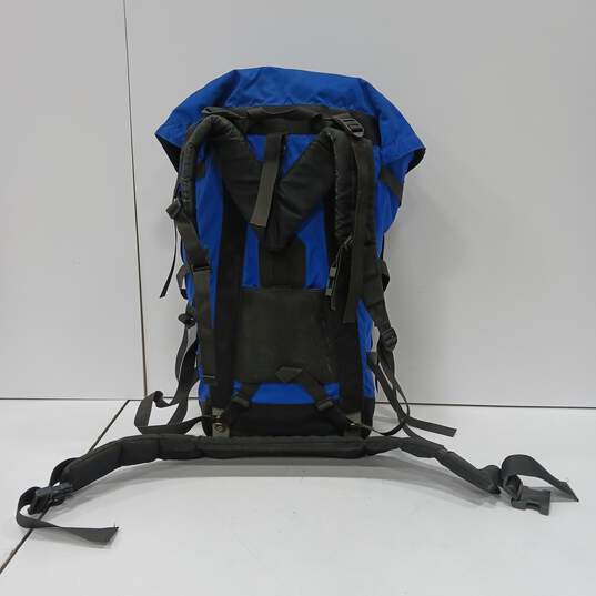 Unisex Blue Padded Snap Buckle Waist Belt Hiking Backpack image number 2