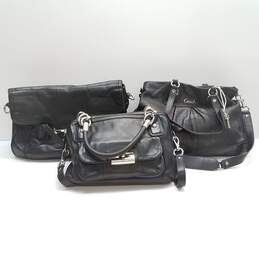 Coach Assorted Bundle Lot Set of 3 Leather Handbags