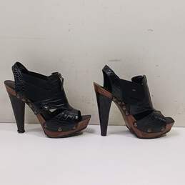 Jessica Simpson Black Peep Toe Heels Women's Size 7.5B alternative image