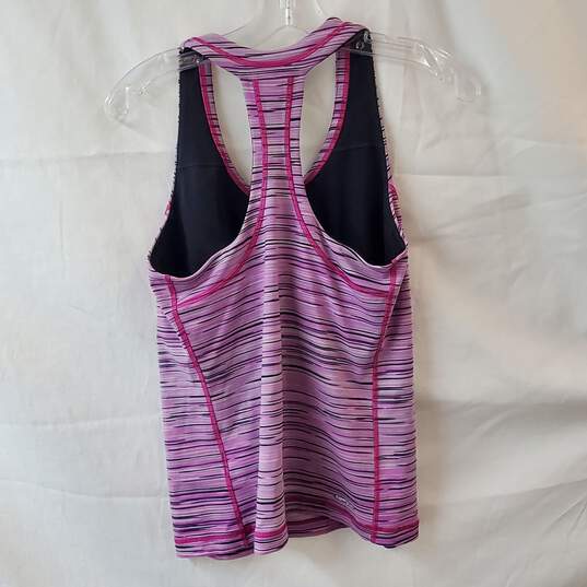The North Face Pale Pink Striped Racerback Tank Top Size L image number 2