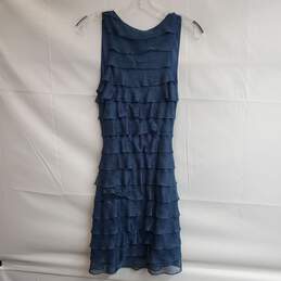 Max Studio Blue Ruffled Mini Dress Women's Sz S alternative image