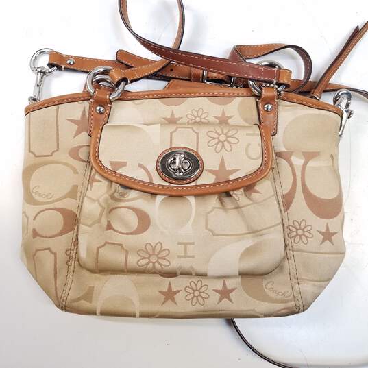 Coach Signature Canvas Crossbody Bag Beige Brown image number 2