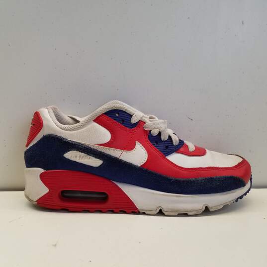 Nike Air Max 90 USA (GS) Athletic Shoes Deep Royal University Red DA9022-100 Size 5Y Women's Size 6.5 image number 2