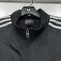 Adidas Black White Striped Athletic Jacket Women's Size XL alternative image