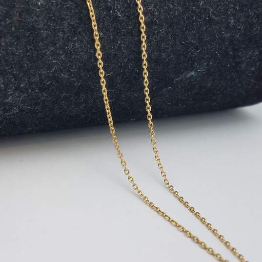 14k Gold Diamond Cut Cross Pendant Necklace 2.6g image number 2