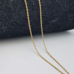 14k Gold Diamond Cut Cross Pendant Necklace 2.6g alternative image