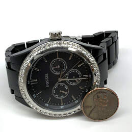 Designer Fossil BQ-1192 Black Chain Strap Analog Dial Quartz Wristwatch