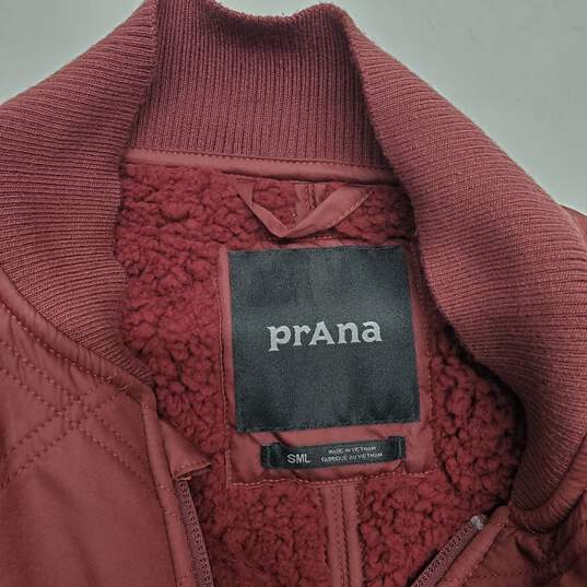 Prana Long Sleeve Full Zip Bomber Jacket Size S image number 3