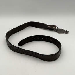 Mens Brown Genuine Leather Interchangeable Buckle Adjustable Belt Size 36 alternative image