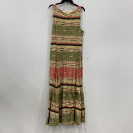 Womens Multicolor Scoop Neck Sleeveless Pullover Maxi Dress Size Large alternative image