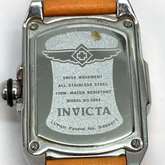 Designer Invicta 2004 Adjustable Strap Rectangular Dial Analog Wristwatch image number 3