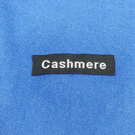 Women's Blue Cashmere Scarf image number 3