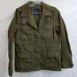 Madewell olive green military cargo coat women's M 100% cotton image number 1