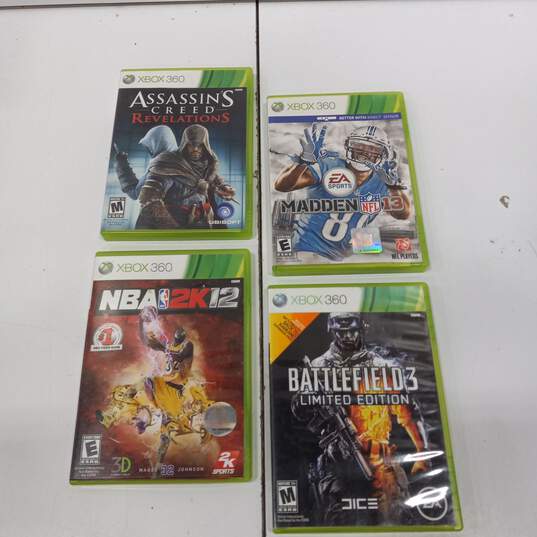 Bundle of 4 Assorted Microsoft Xbox 360 Video Games image number 1